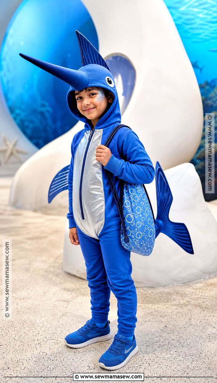 Swordfish Costume With Soft Nose - 30 fish costume ideas for kids
