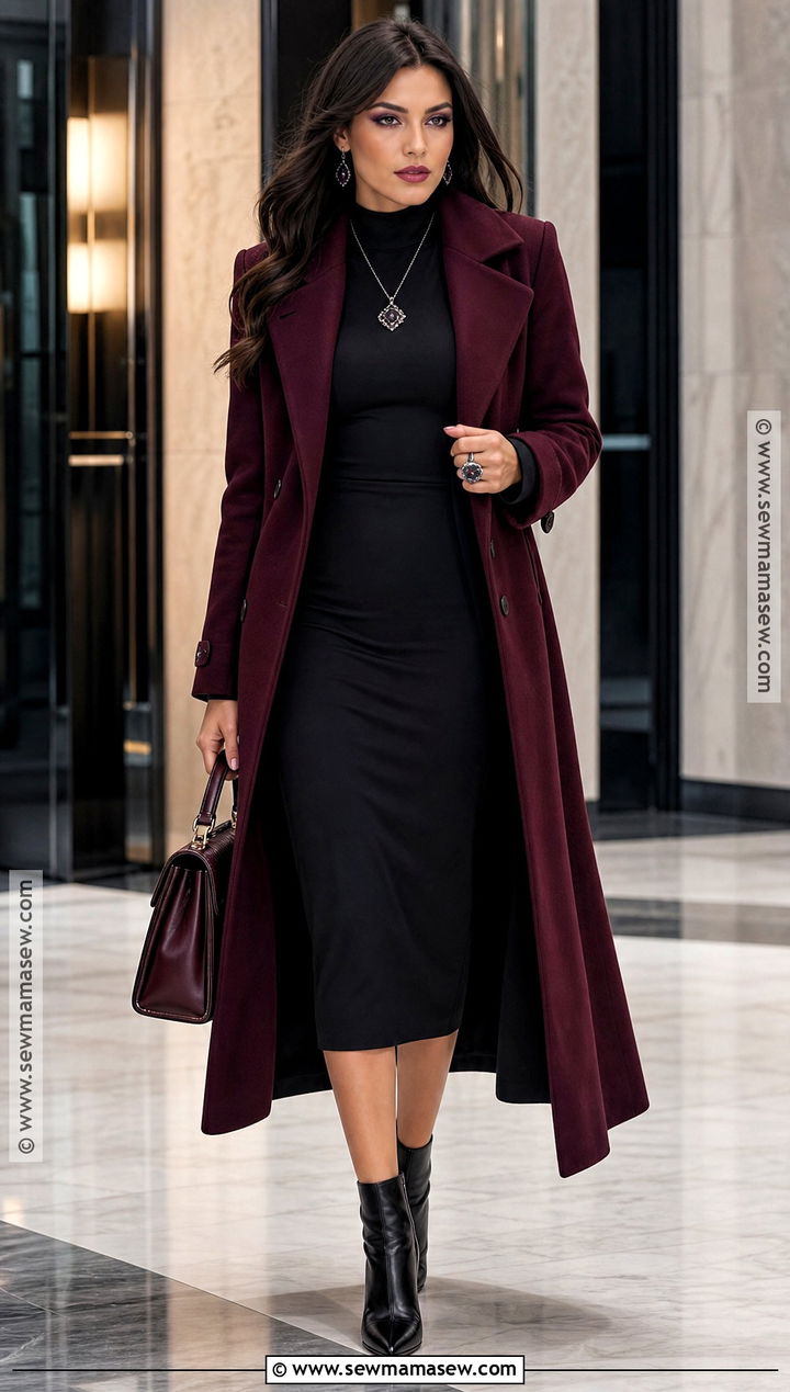 Sybil Burgundy Coat Costume - 30 tvd halloween costumes