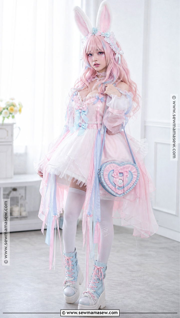 Sylveon Costume With Pastel Dress - 30 Pokemon Costumes for Women