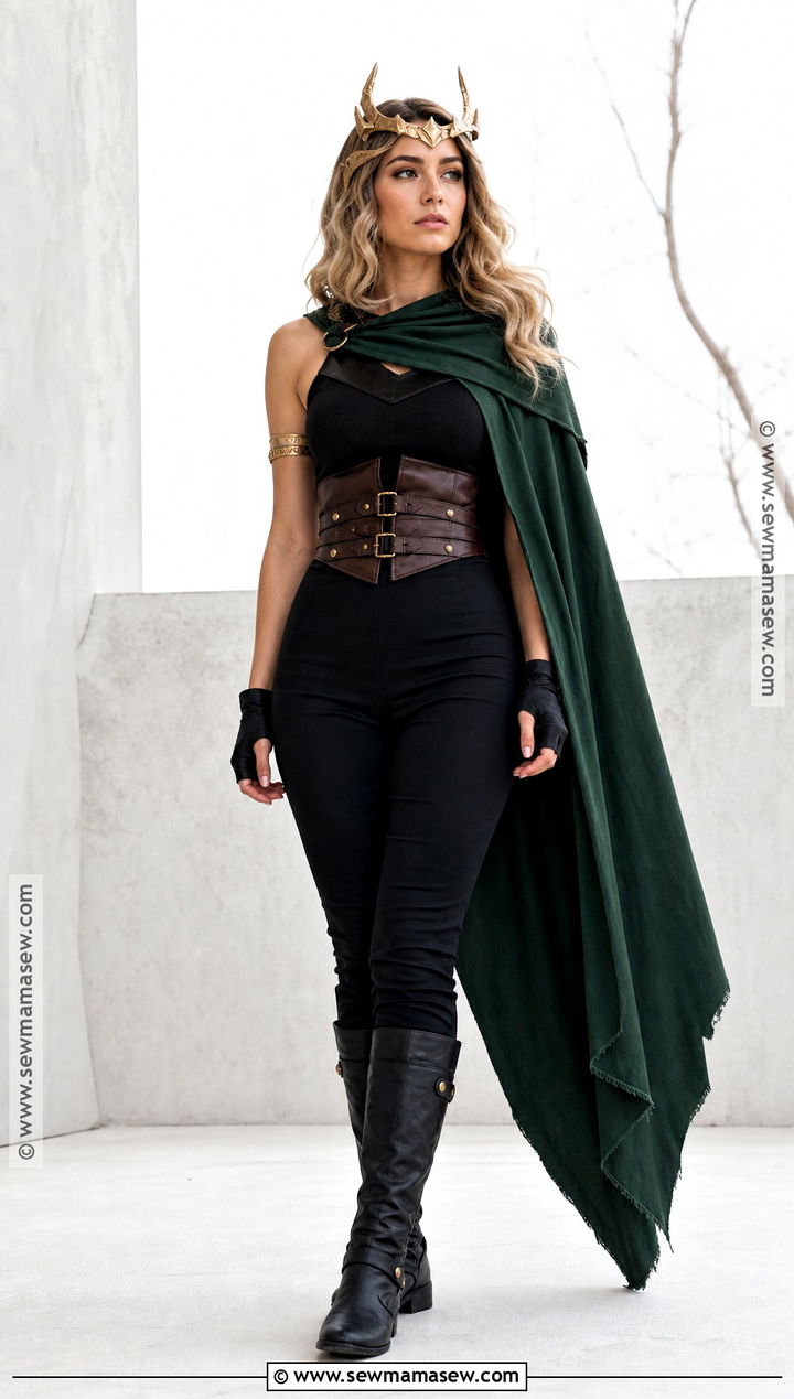 Sylvie Costume With Green Cape - 30 Marvel Halloween Costumes for Women