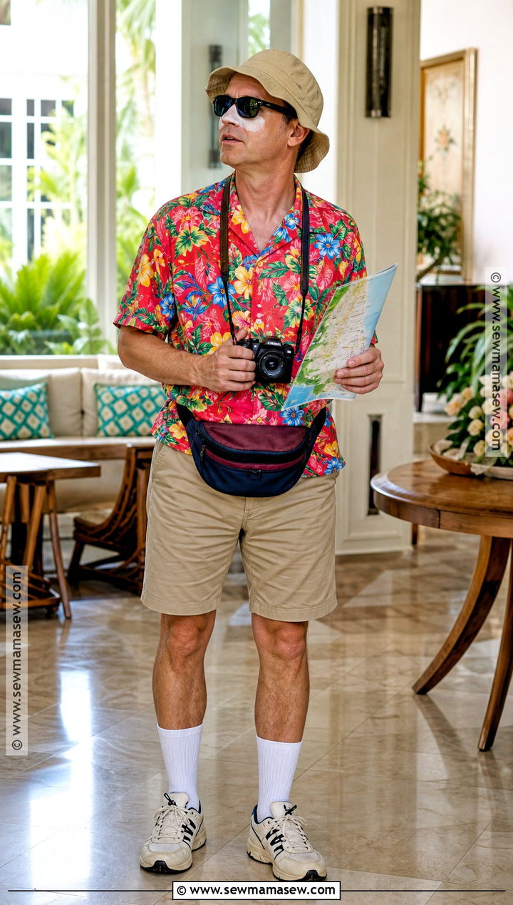Tacky Tourist Costume With Hawaiian Shirt - 50 men halloween costumes