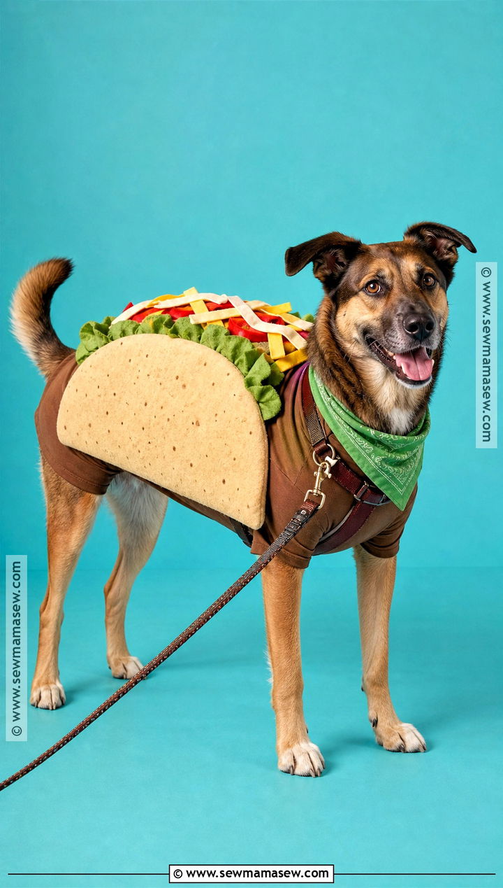 Taco Dog Costume With Felt Shell - 35 dog costume ideas