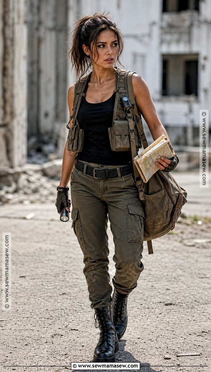 Tactical Cargo Zombie Apocalypse Outfit - 35 zombie apocalypse outfits for women