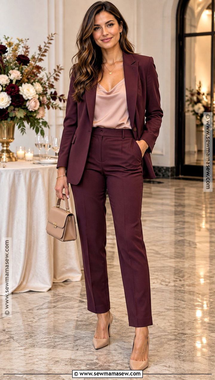 Tailored Suit Fall Bridal Shower Outfit - 20 fall bridal shower outfit ideas