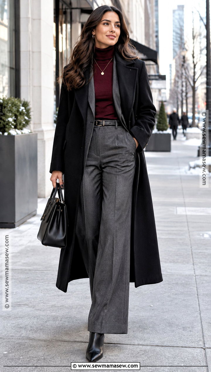 Tailored Suit With Overcoat And Heeled Boots - 15 autumn winter clothes