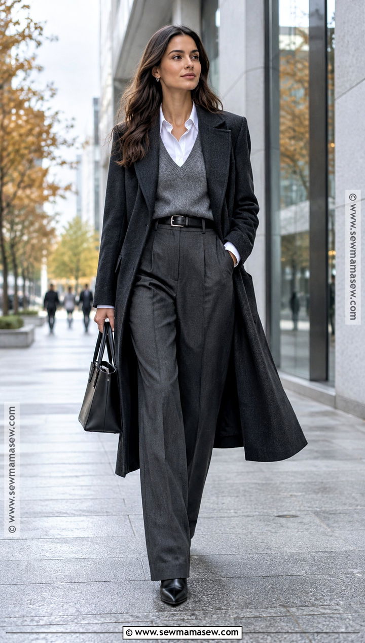 Tailored Trousers With Cowboy Boots And Knit Vest - 15 cowboy boots outfit fall 2026
