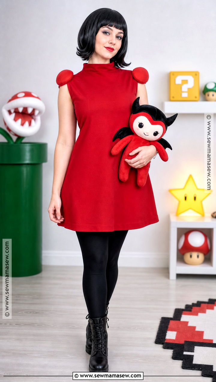 Tainted Lilith Costume With Red Dress - 30 Lilith Costume Ideas