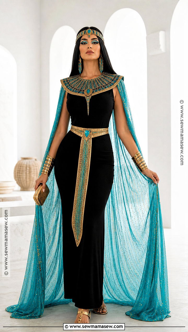 Tall Cleopatra Cape Outfit - 30 Cleopatra Halloween Outfit Ideas