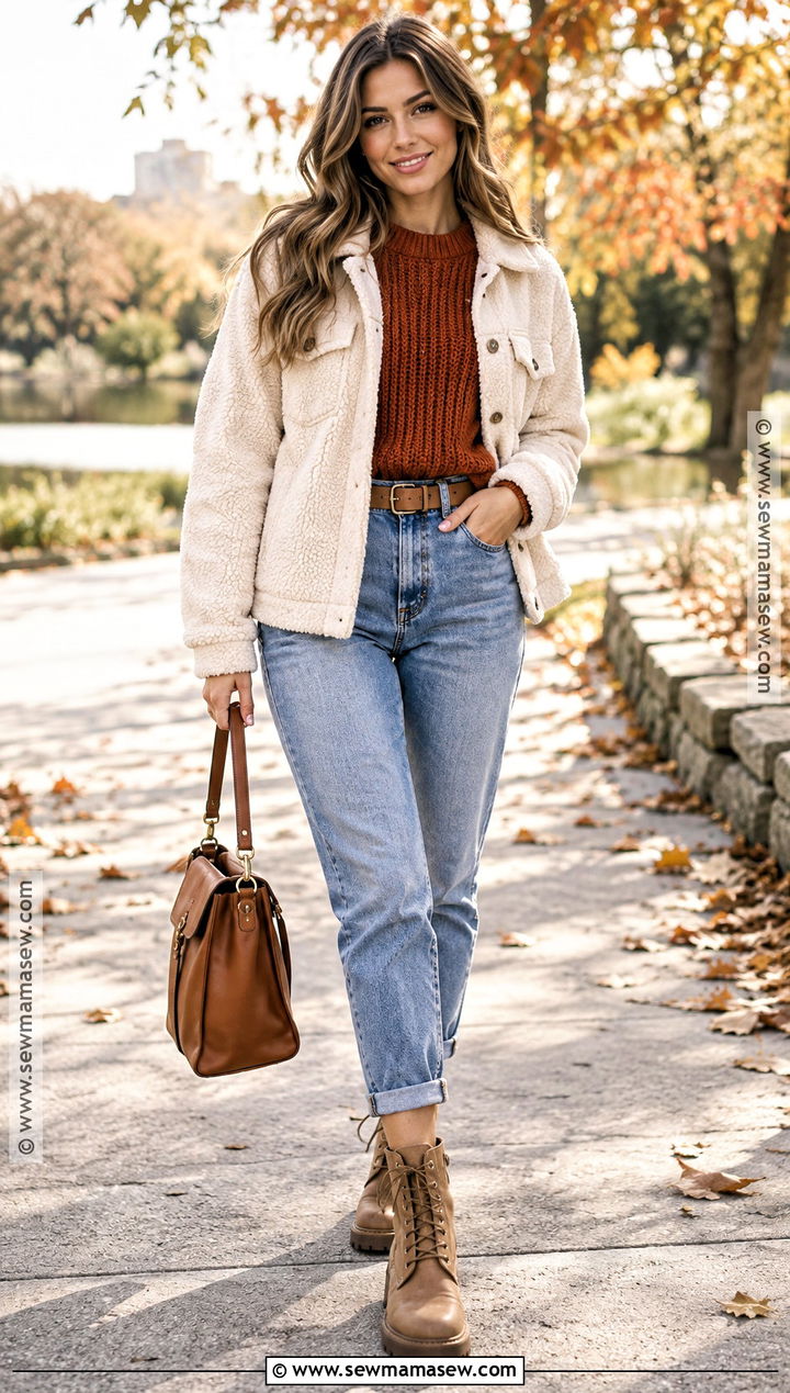 Tan Combat Boots With Mom Jeans - 15 affordable combat boots for fall and winter