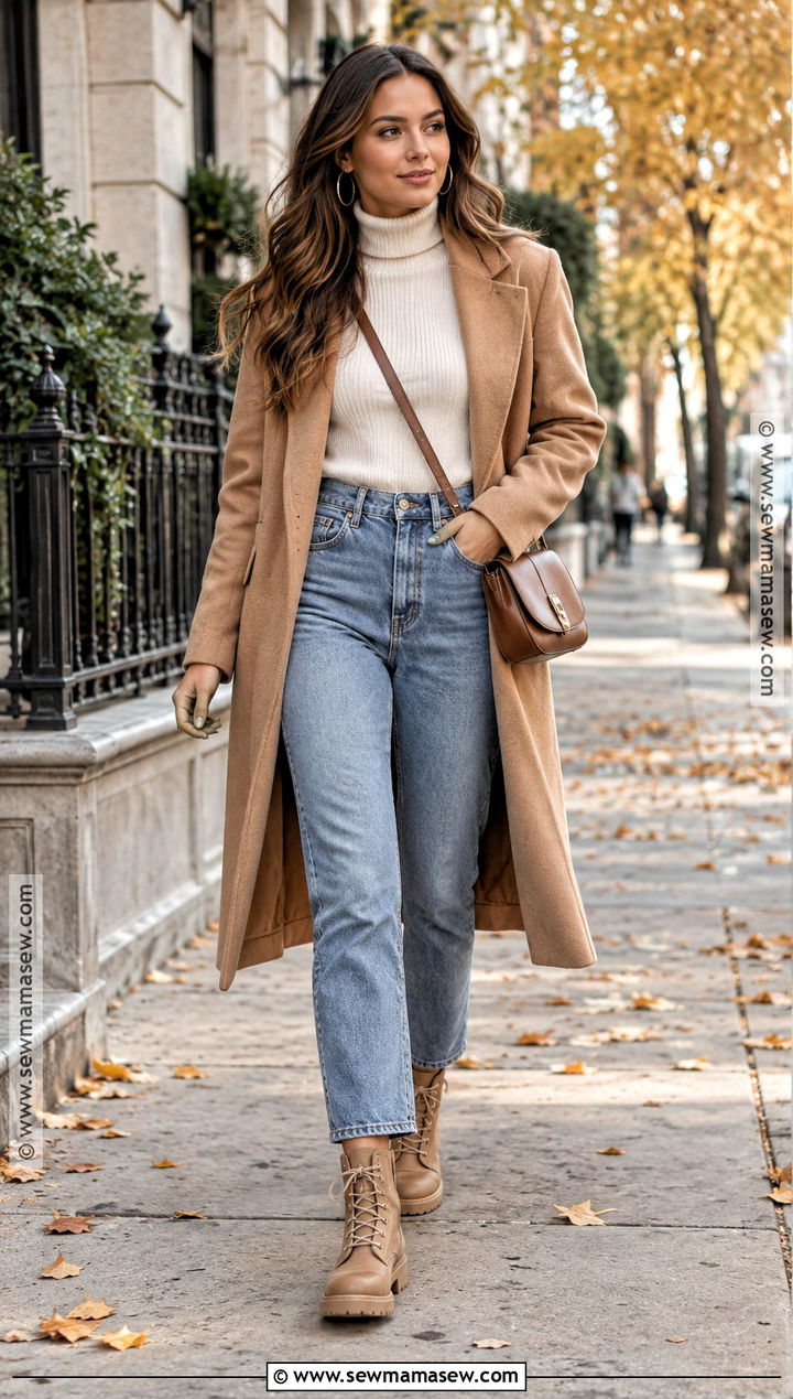 Tan Combat Boots With Straight Leg Jeans - 15 tan combat boots outfit fall