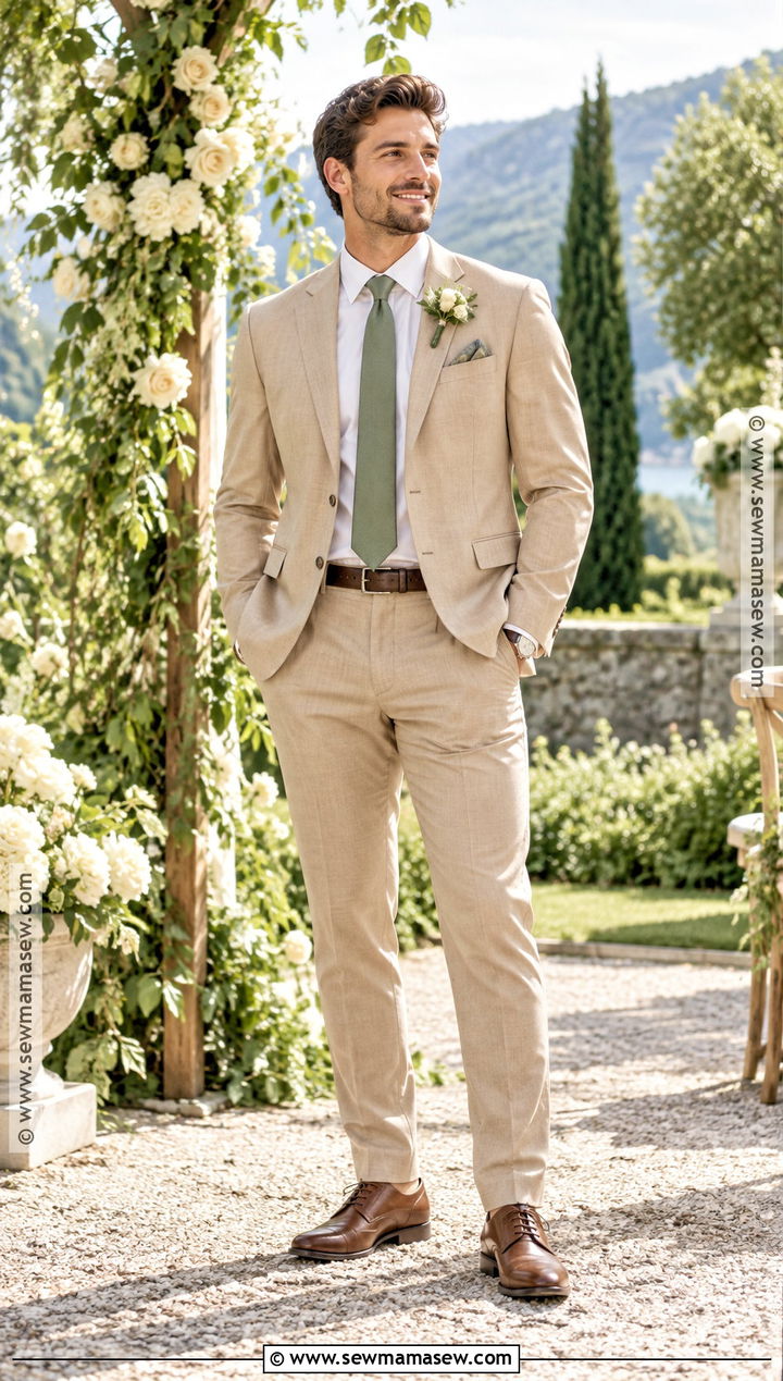 Tan Groom Suit - 15 september groom attire ideas