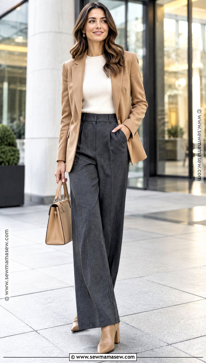 Tan Heeled Boots With Wide Leg Trousers - 15 tan fall boots