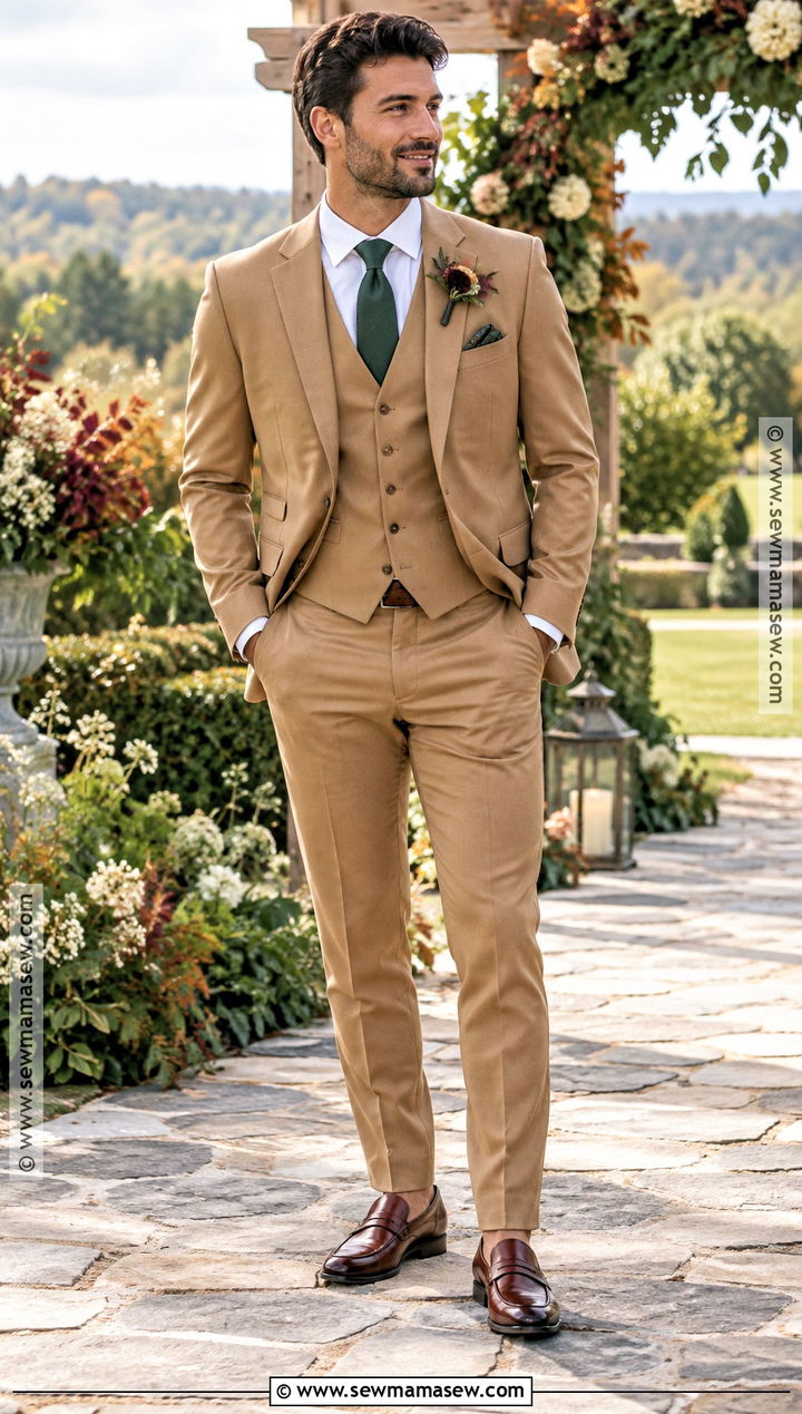 Tan Suit Groom Attire - 15 october wedding groom attire ideas