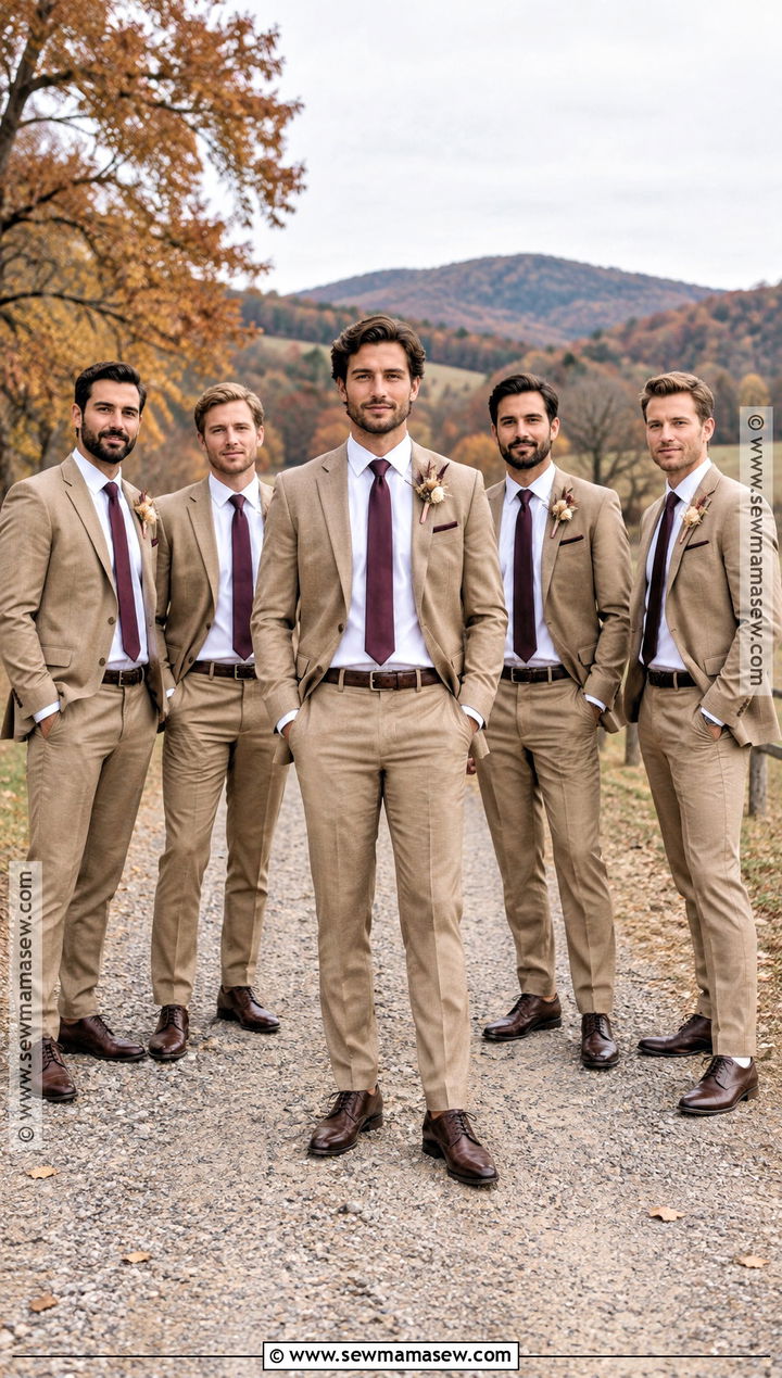 Tan Suit Groomsmen Attire - 15 groomsmen attire rustic fall ideas