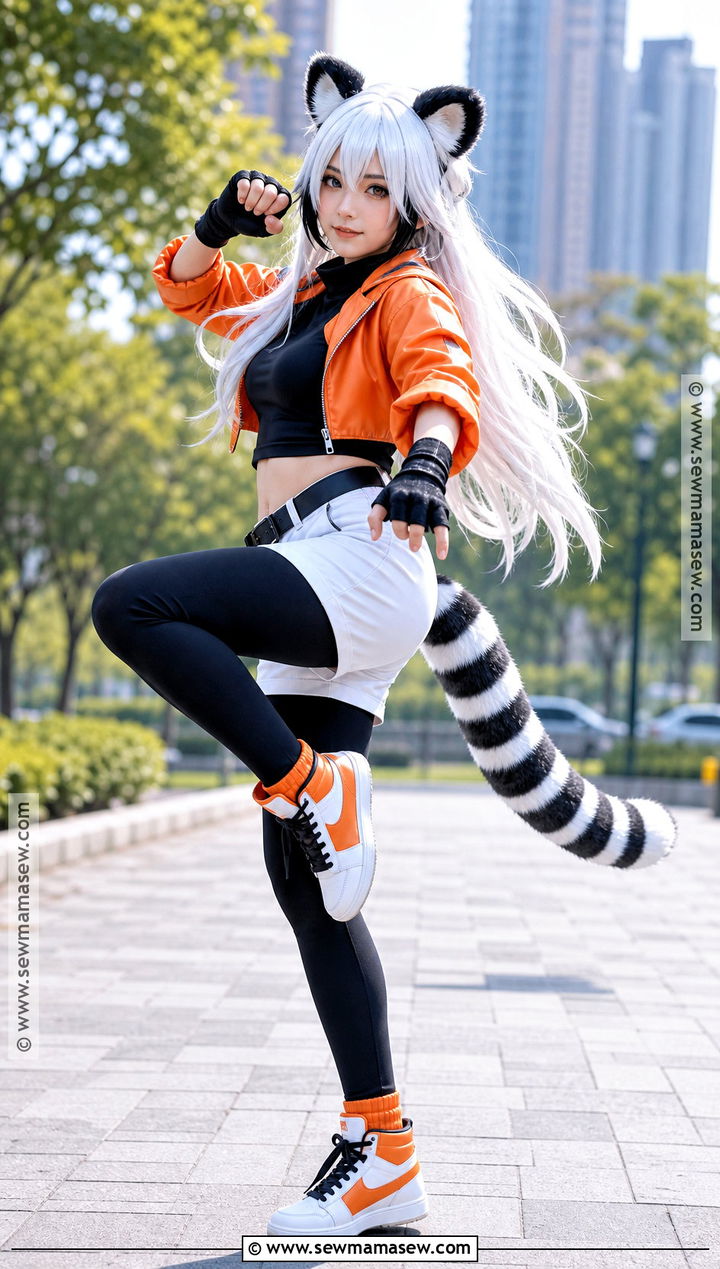 Tangle The Lemur Cosplay With Orange Jacket - 40 sonic cosplay ideas