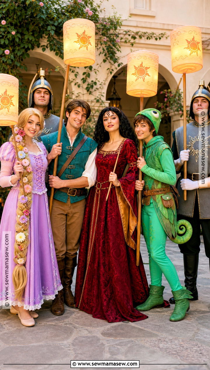Tangled Lantern Group Costume - 30 disney princess group costumes
