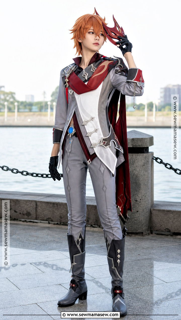 Tartaglia Cosplay With Gray Uniform - 30 genshin cosplays