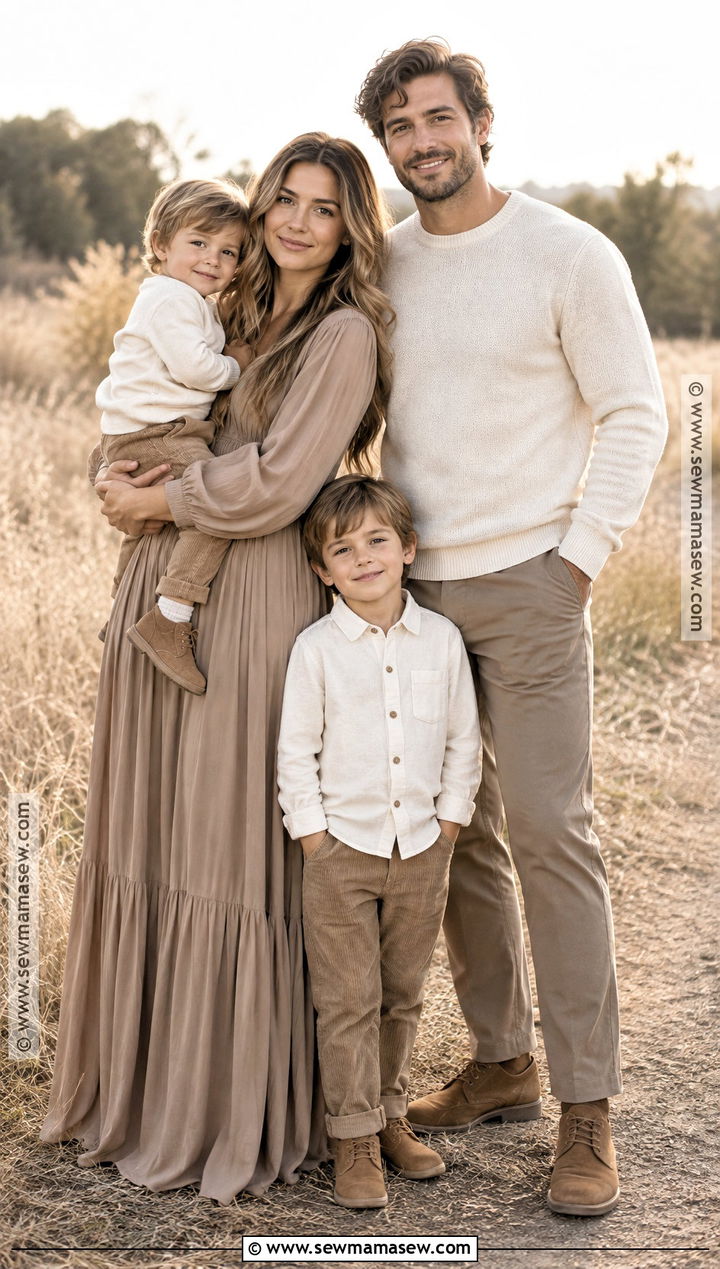 Taupe And Ivory Fall Family Picture Outfits - 15 fall neutral outfits family pictures