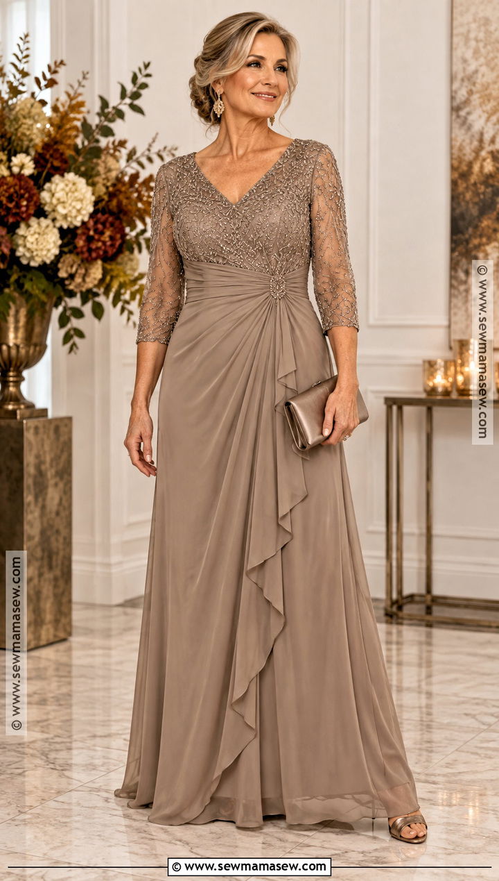 Taupe Gold Mother Of The Bride Gown - 20 mother of the bride dresses long fall