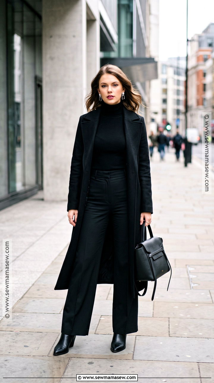 Taylor Swift Black Turtleneck And Tailored Pants Outfit - 20 Taylor Swift Autumn Outfits