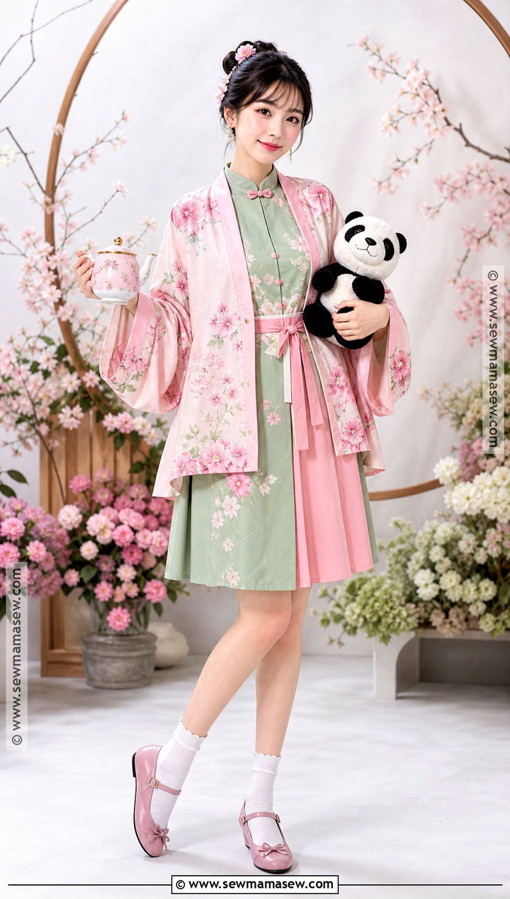Tea Blossom Costume With Floral Kimono Jacket - 35 strawberry shortcake characters costumes