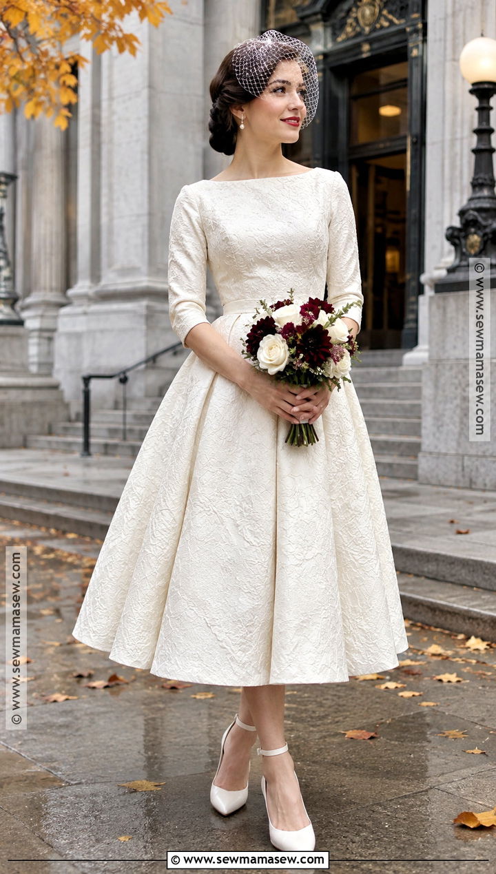 Tea Length A Line Wedding Dress - 15 A Line Wedding Dress Fall Ideas