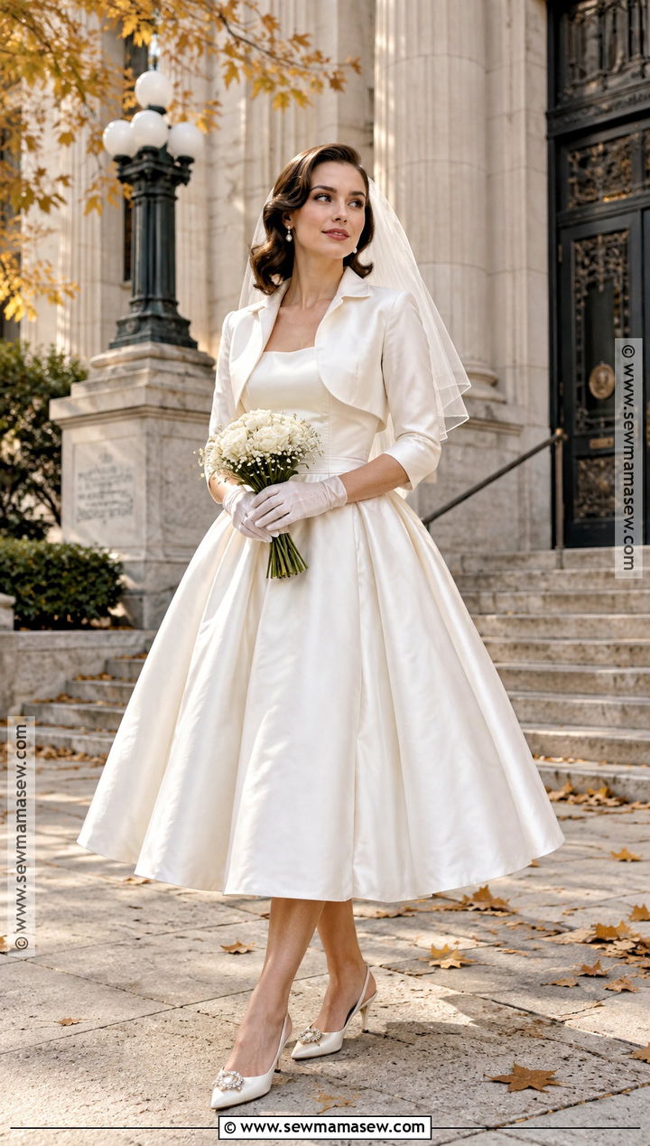 Tea Length Wedding Dress With Jacket - 15 Fall 2026 Wedding Dress Ideas