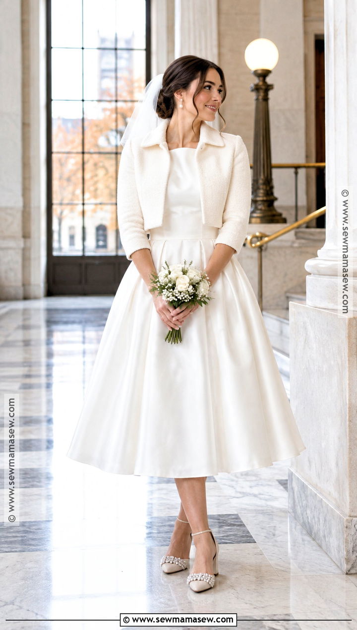 Tea Length Wedding Dress With Sleeves - 15 Wedding Dresses November Brides