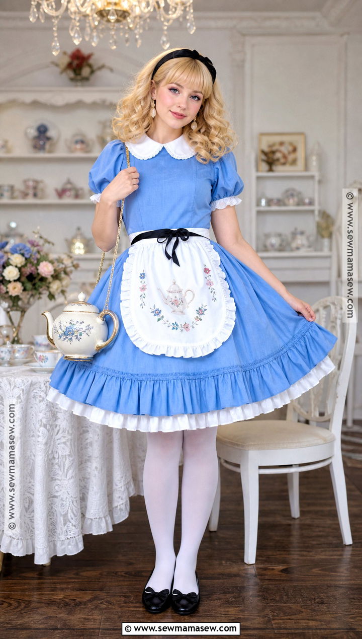 Tea Party Alice Costume With Teapot Bag - 40 alice costume ideas