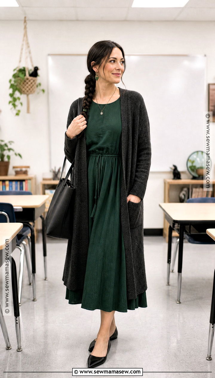 Teacher Witch Outfit With Cardigan - 50 witch outfit ideas