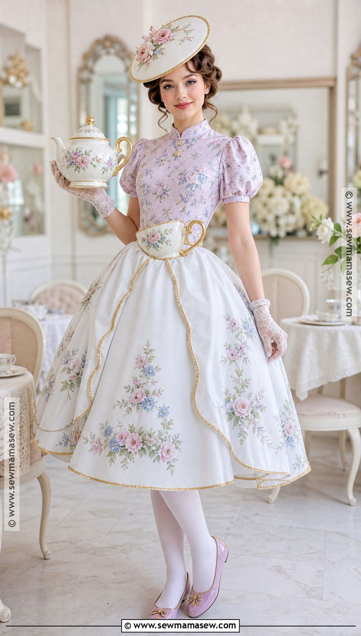 Teacup Costume With Pastel Skirt - 35 alice in wonderland costume ideas
