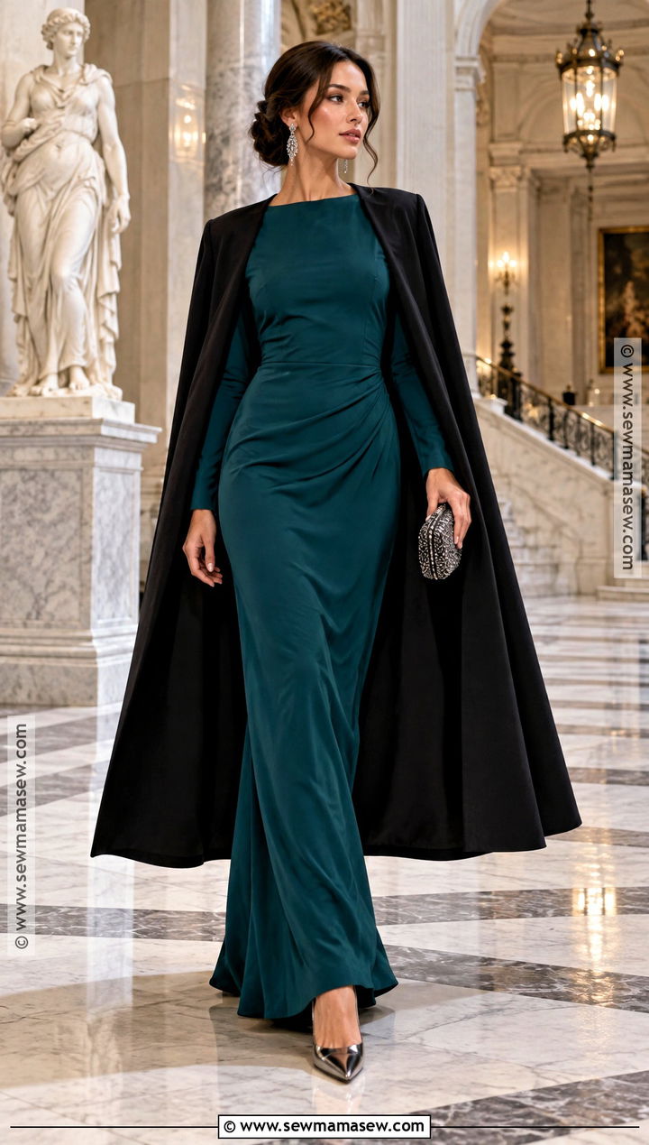 Teal Column Gown For A November Wedding - 25 november wedding guest outfits