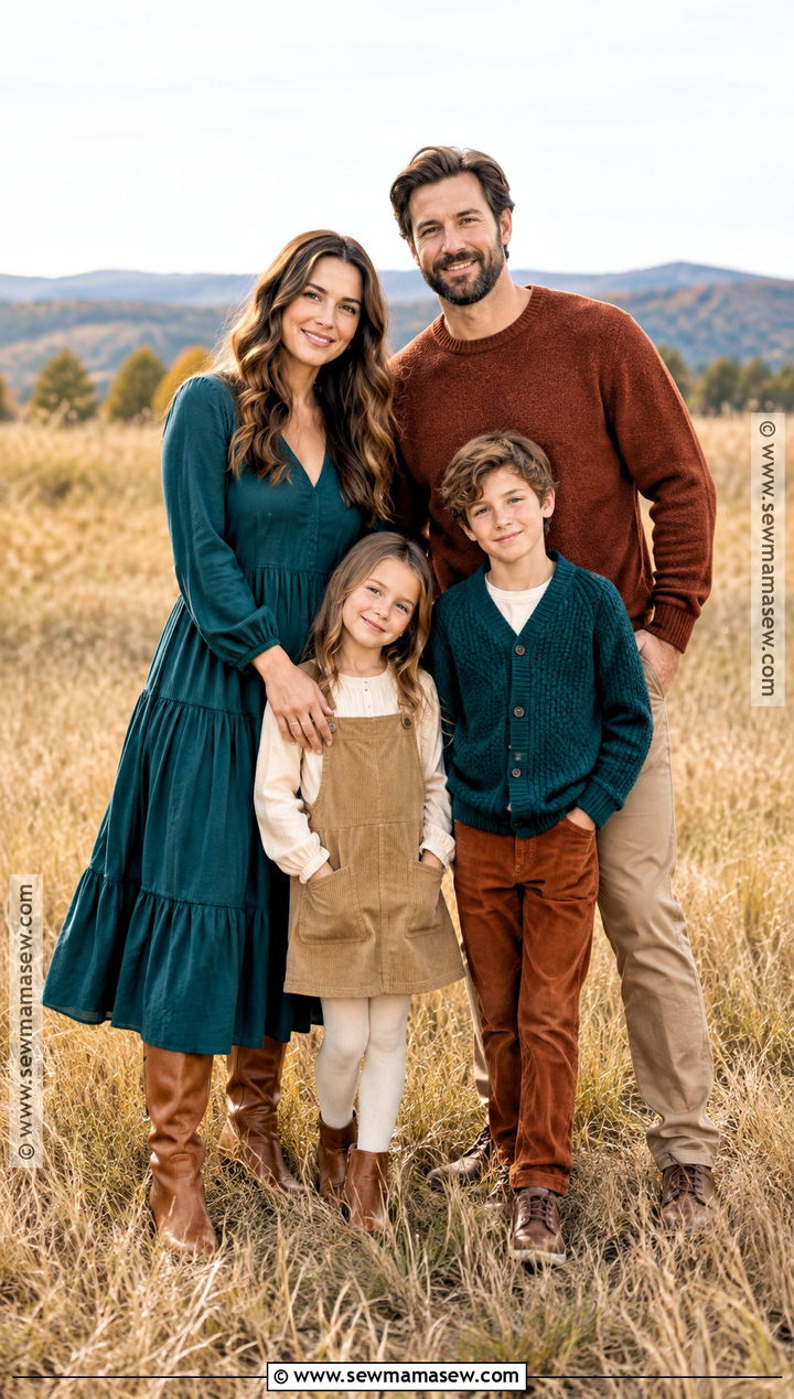 Teal Rust And Khaki Family Photo Outfits - 15 family photos fall outfits color schemes
