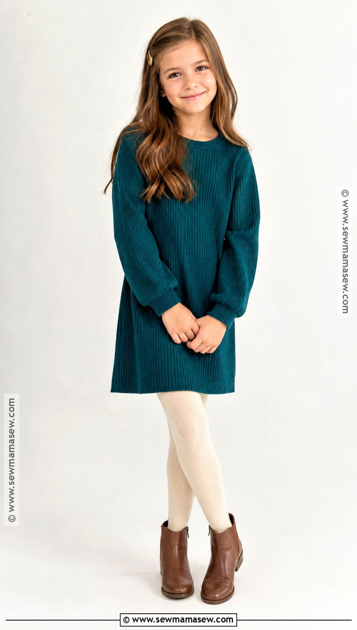 Teal Sweater Dress School Photo Outfit - 15 fall school photos outfits