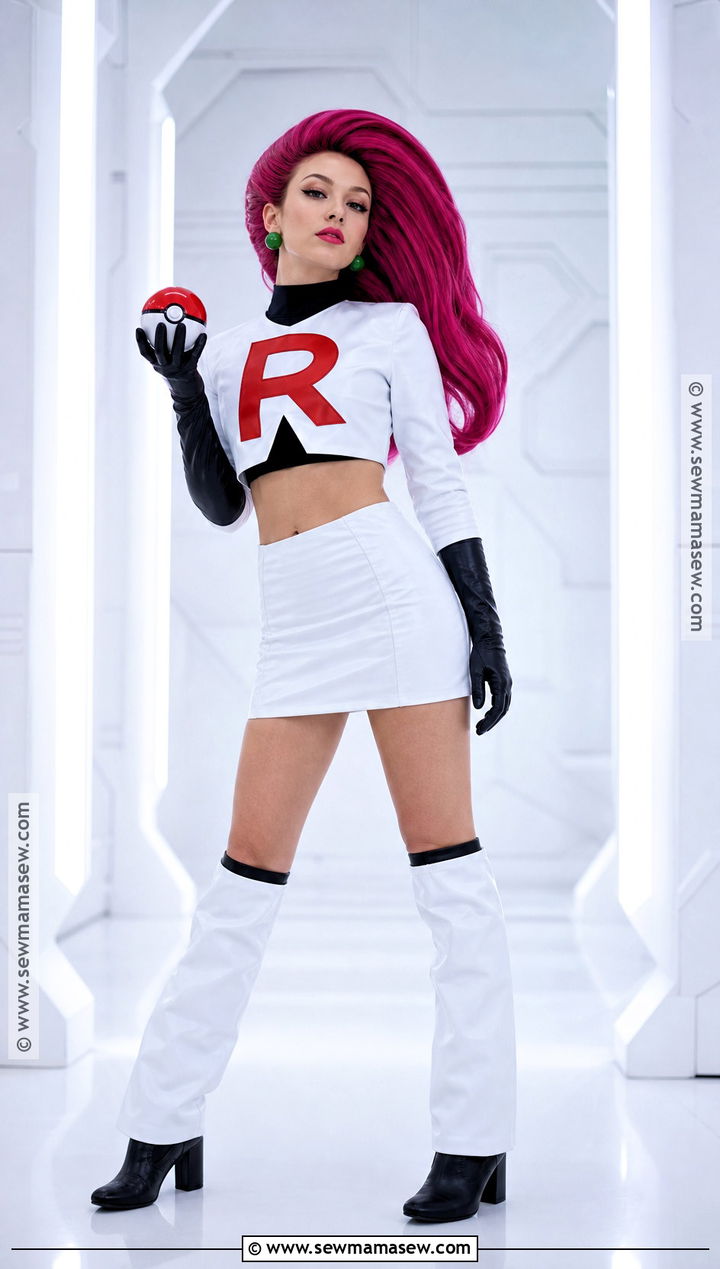 Team Rocket Jessie Costume With White Uniform - 30 Villain Costume Ideas