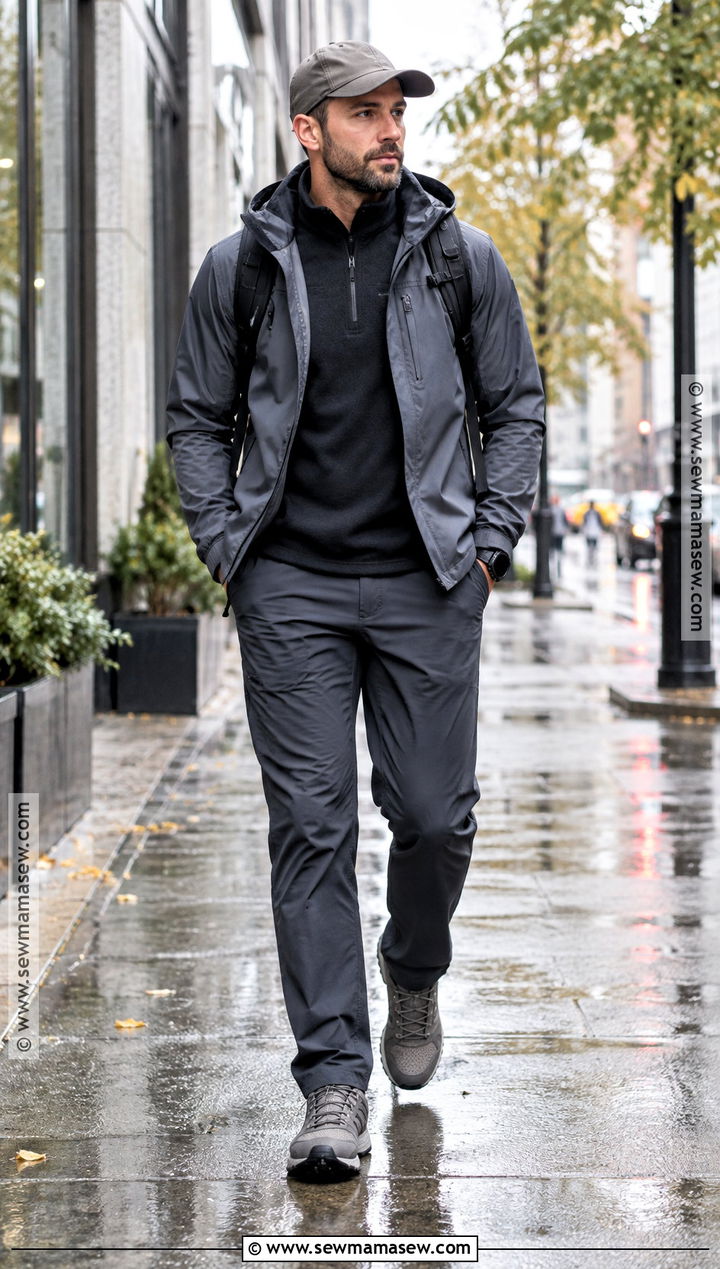 Technical Jacket With Fleece And Relaxed Pants - 20 Mens Fall Style Ideas
