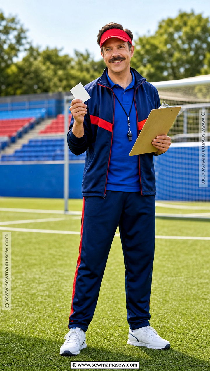 Ted Lasso Costume With Blue Tracksuit - 35 halloween costumes male