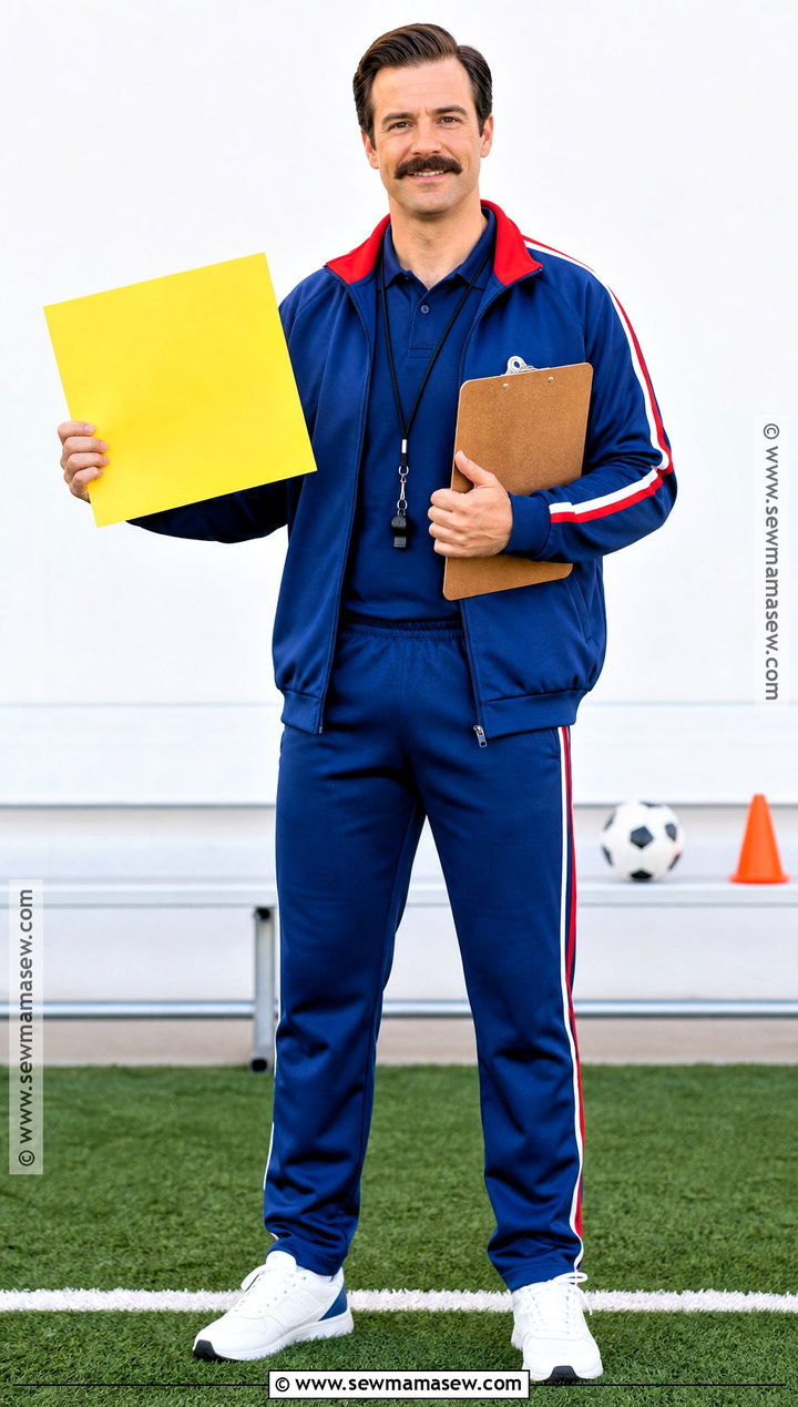 Ted Lasso Costume With Blue Tracksuit - 50 men halloween costumes