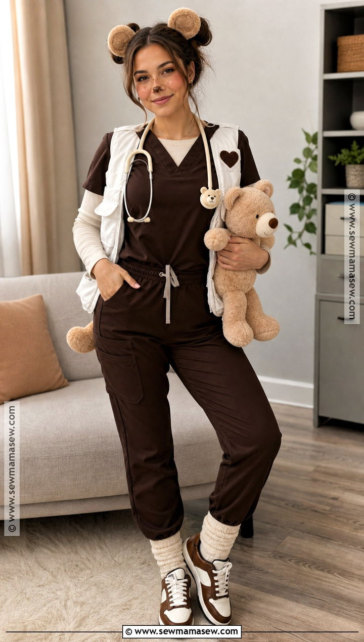 Teddy Bear Nurse Costume - 30 nurse outfit halloween ideas