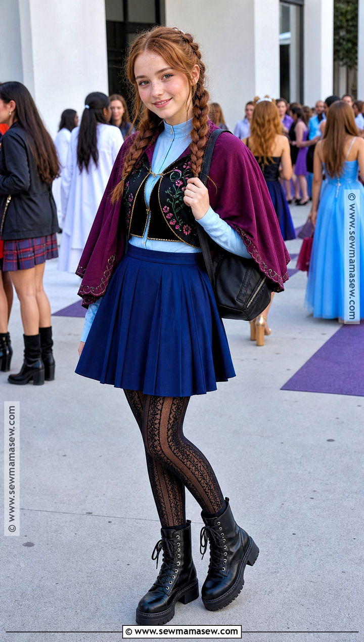 Teen Anna Costume With Combat Boots - 30 anna halloween costume ideas