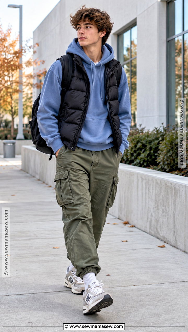 Teen Fall Outfit With Hoodie And Cargo Pants - 25 teen fall outfits