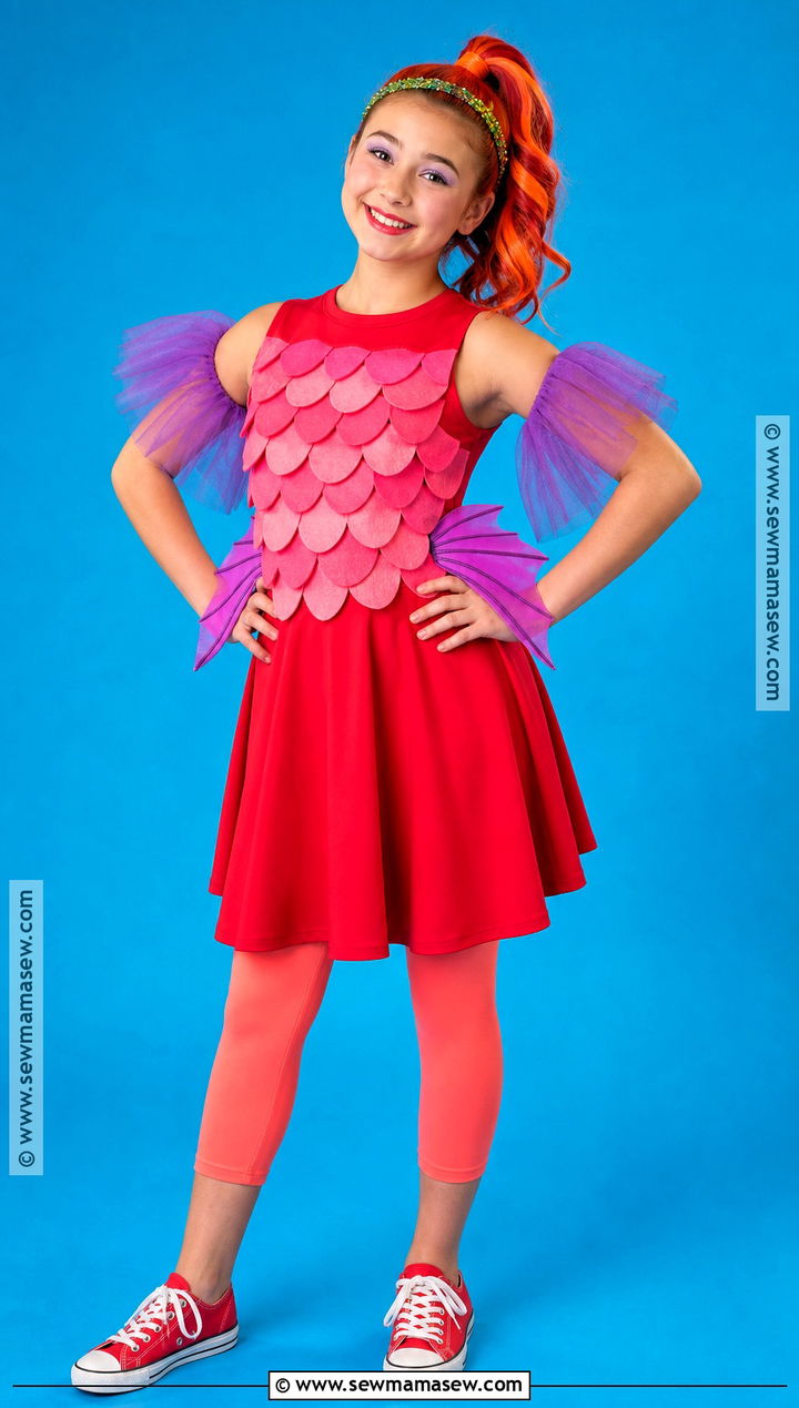 Teen Lola Shark Tale Costume With Red Skater Dress - 35 lola shark tale costume ideas