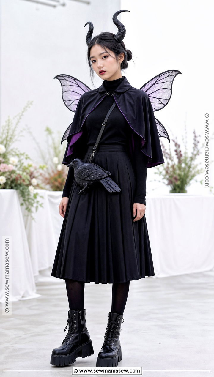 Teen Maleficent Costume With Pleated Skirt - 50 maleficent costume ideas