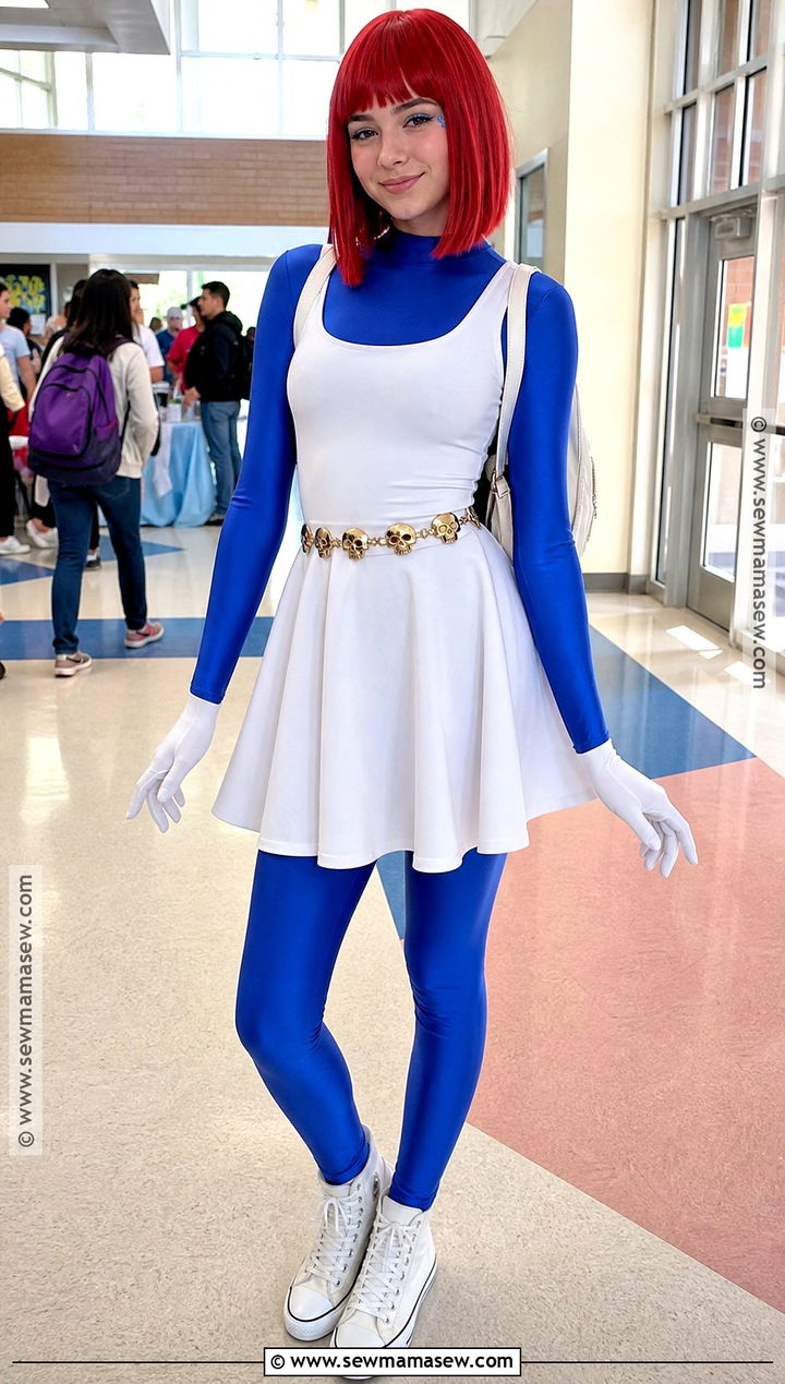 Teen Mystique Costume With White Skater Dress - 35 mystique costume ideas