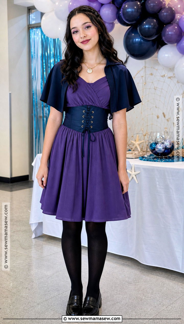 Teen Vanessa Costume With Purple Skater Dress - 30 Vanessa Little Mermaid Costume Ideas