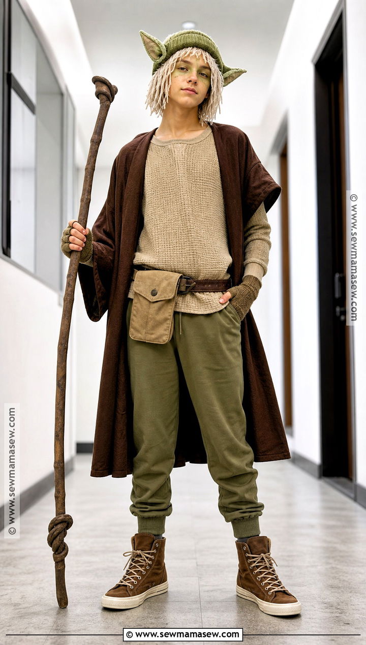 Teen Yoda Costume With Cropped Robe - 35 yoda costume ideas