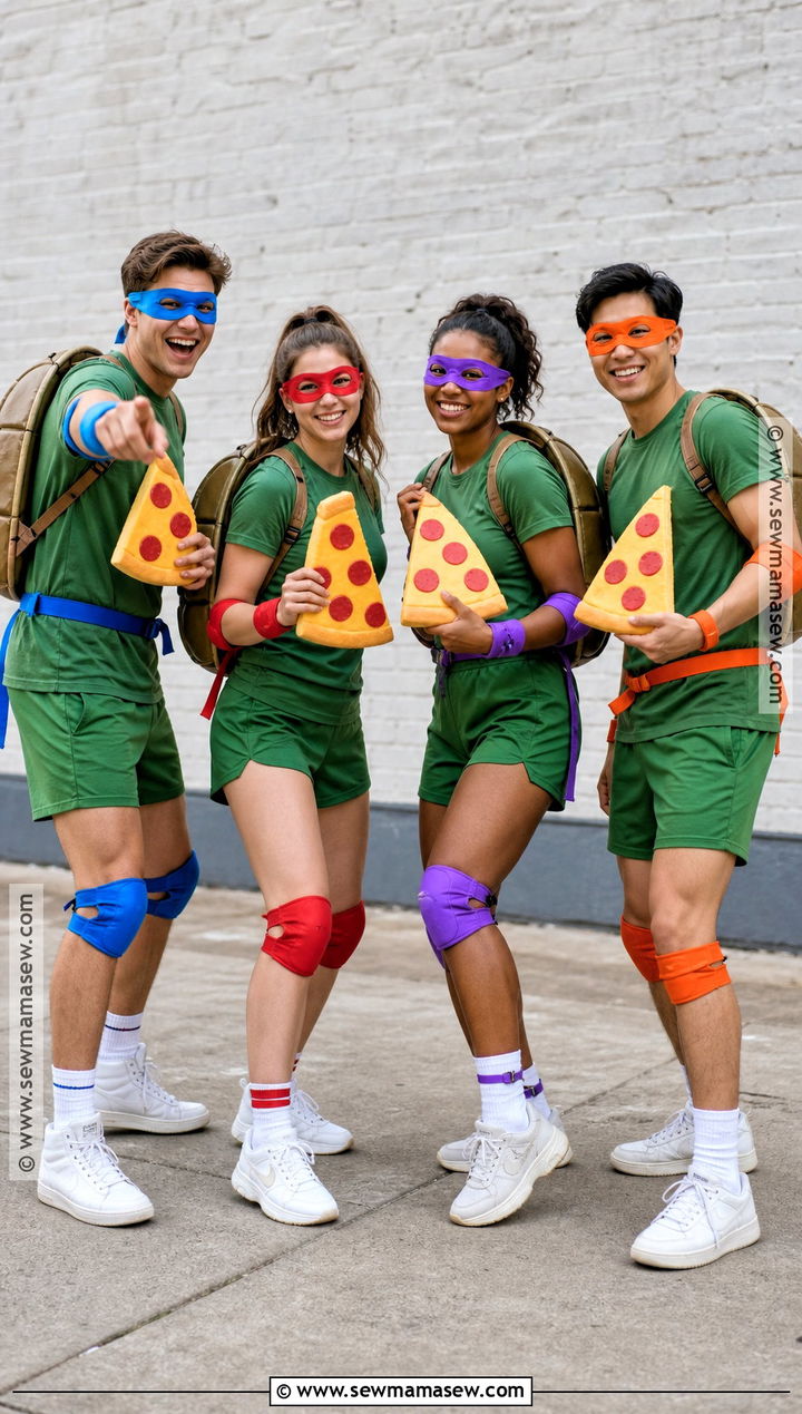 Teenage Mutant Ninja Turtles Costume - 45 4 people halloween costumes
