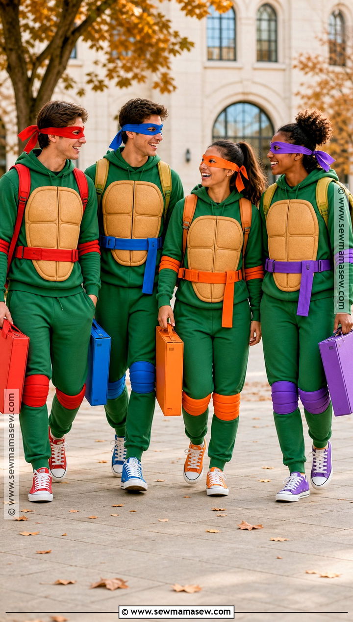 Teenage Mutant Ninja Turtles Group Costume - 50 halloween costumes college