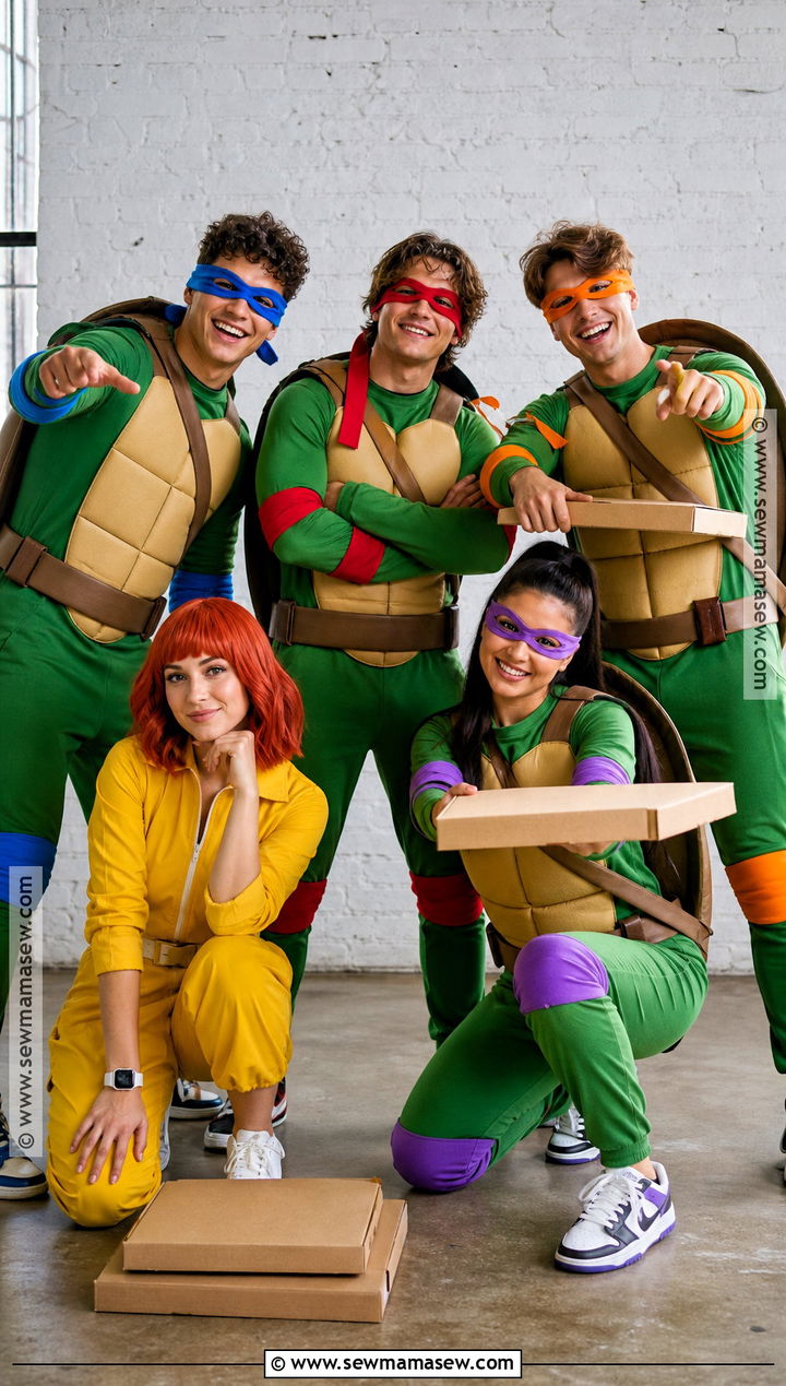 Teenage Mutant Ninja Turtles Group Halloween Costume - 35 group of 5 halloween costumes