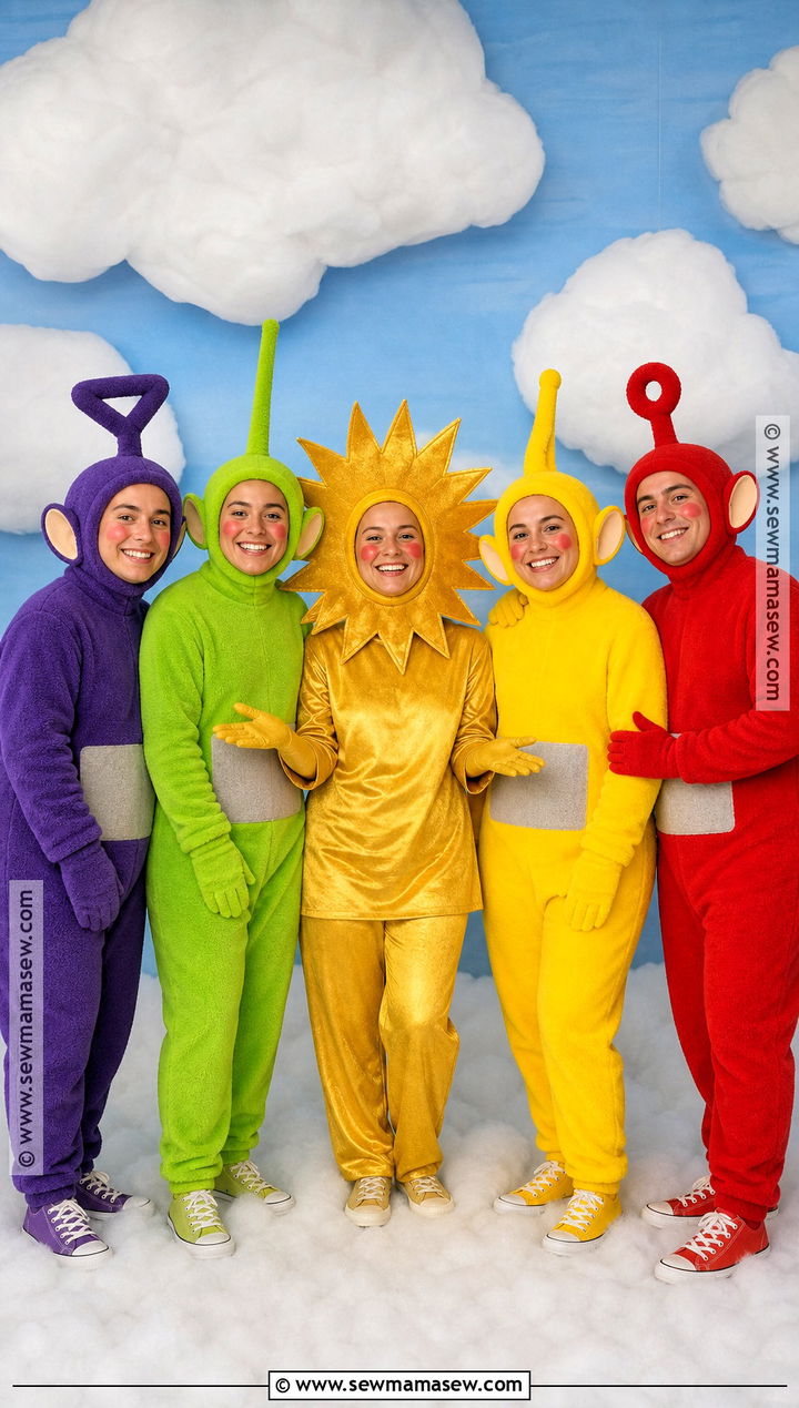 Teletubbies Group Costume - 35 5 people halloween costumes